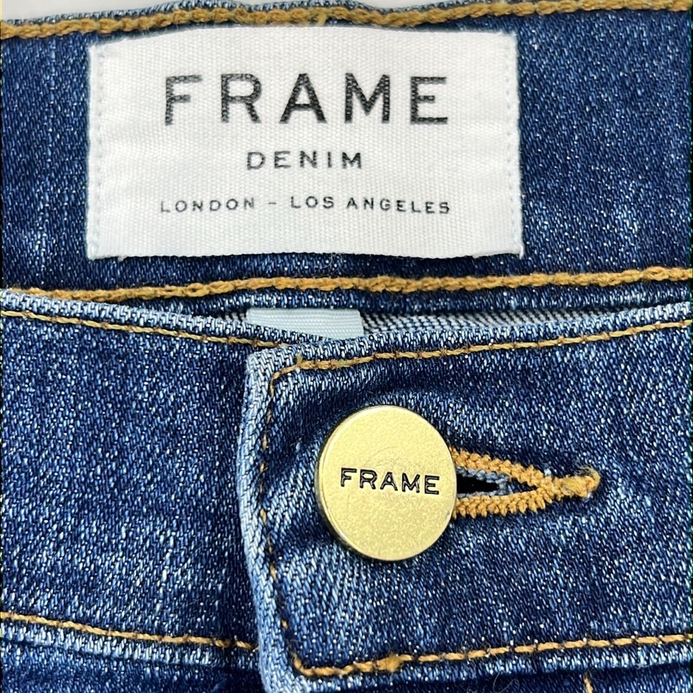 Frame Le High Skinny Crop Jeans Distressed High Rise Stretch Jeans New - Picture 3 of 12